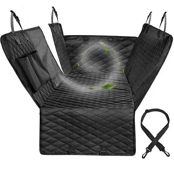 🔥 Waterproof Non-Slip Dog Car Seat Hammock with Pockets, Side Flaps & Mesh Window!
