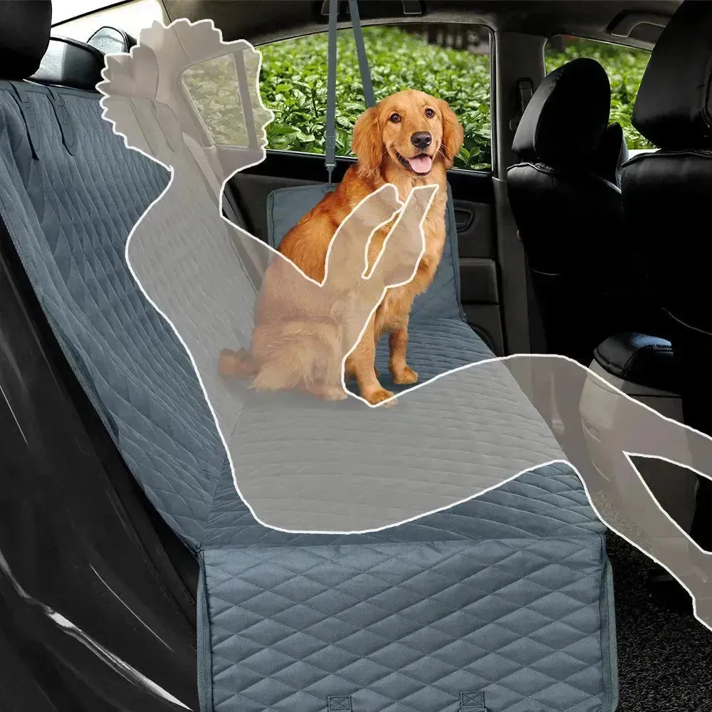 🔥 Waterproof Non-Slip Dog Car Seat Hammock with Pockets, Side Flaps & Mesh Window!