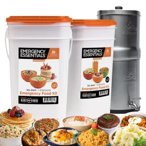 1-Month (30-Day) Emergency Food & Water Filtration Kit - Emergency Essentials