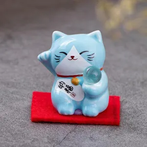 #145 4 pcs set ceramic cute  fortune cat  lucky cat home deco figurine