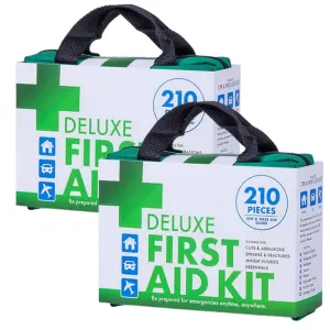 2x 210PCS | EMERGENCY FIRST AID KIT | Medical Travel Set | Workplace Office | ARTG BULK