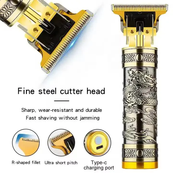 3-in-1 Professional Hair Clipper Set | Rechargeable Beard Trimmer, Nose Hair Trimmer, & Electric Shaver with USB Cable, Cleaning Brush & Attachments
