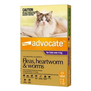 Advocate Flea, Heartworm & Worms for Cats  4kg