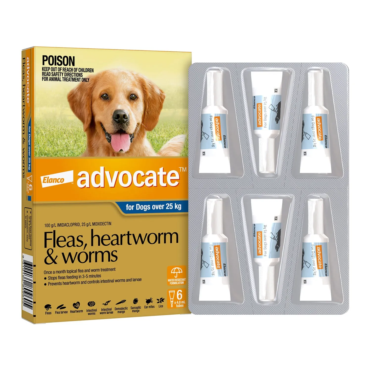 Advocate Flea, Heartworm & Worms for Extra Large Dogs  25kg