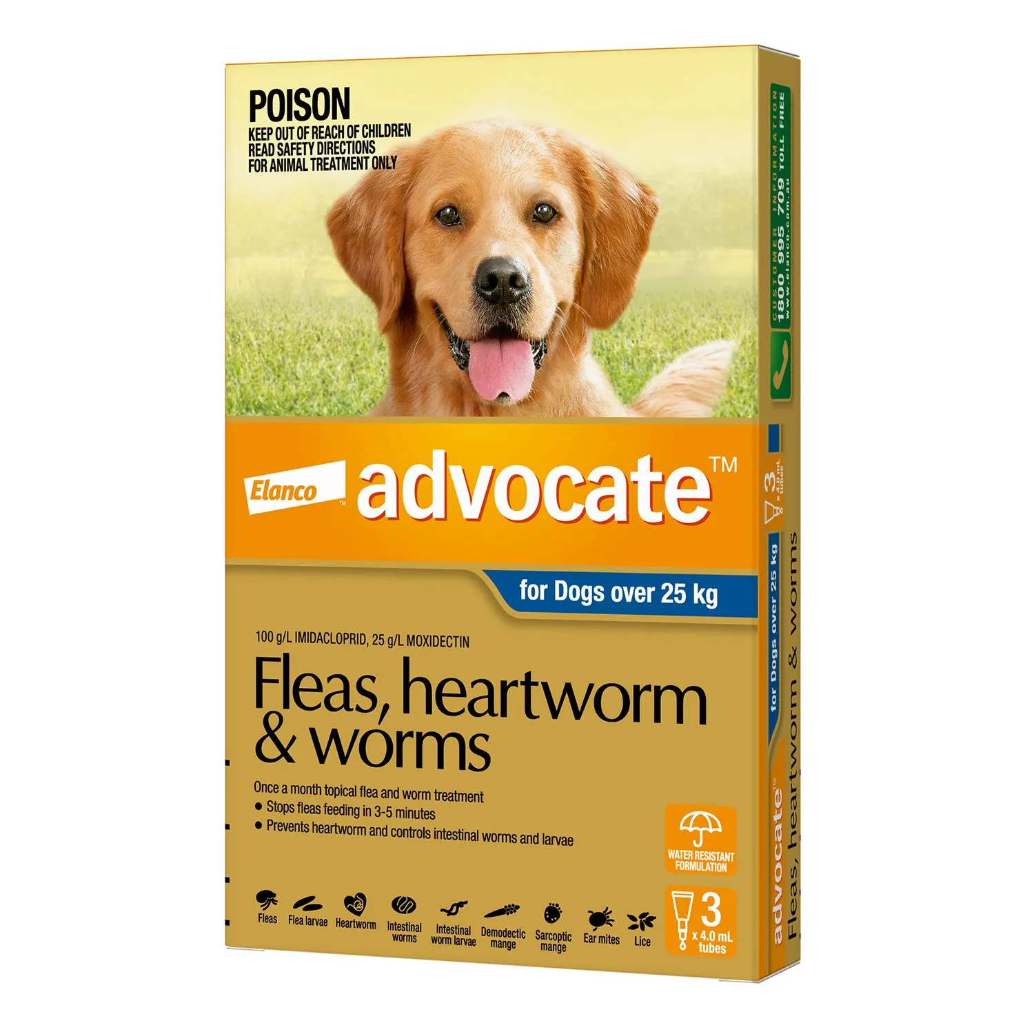 Advocate Flea, Heartworm & Worms for Extra Large Dogs  25kg