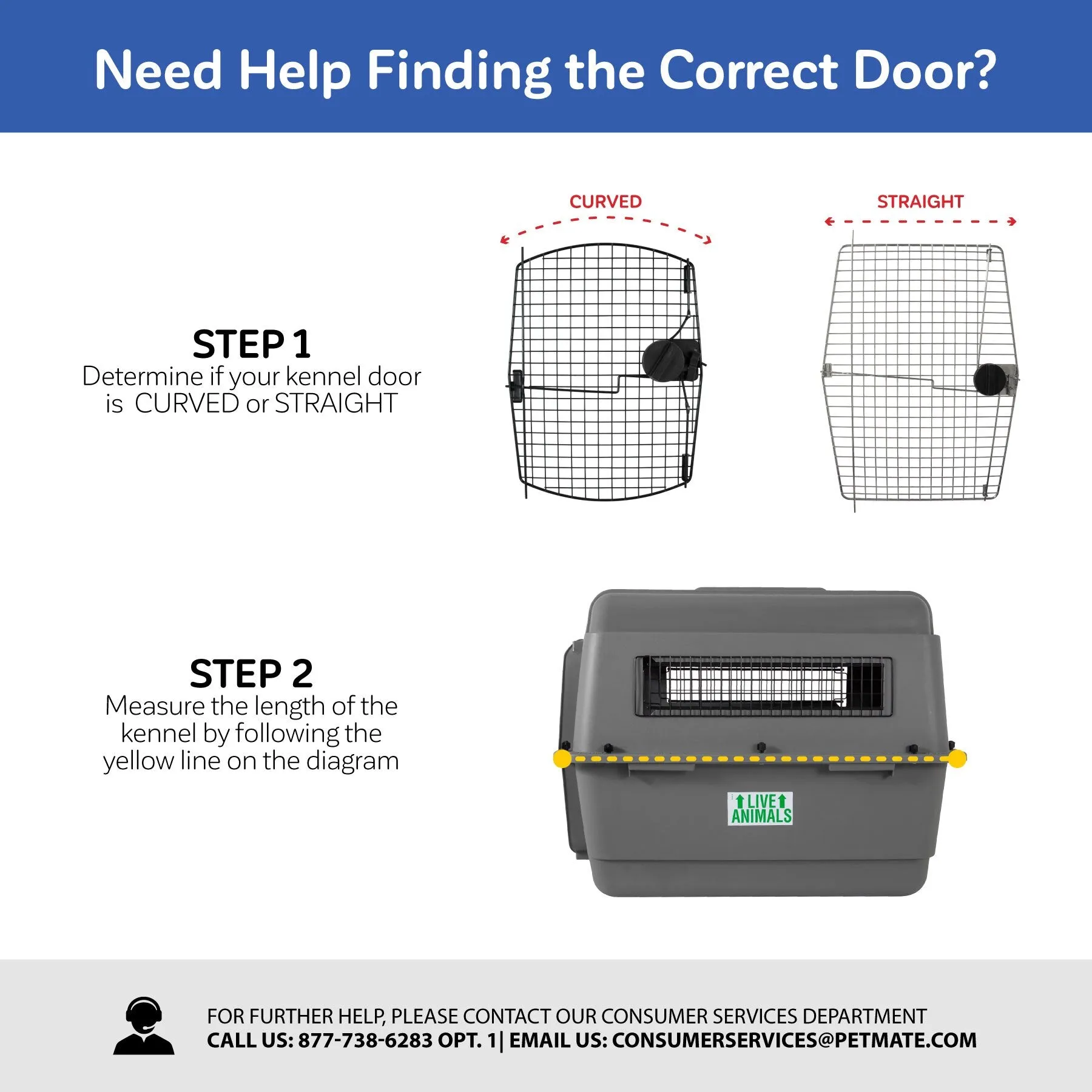 Black Replacement Door for 24" Plastic Kennels