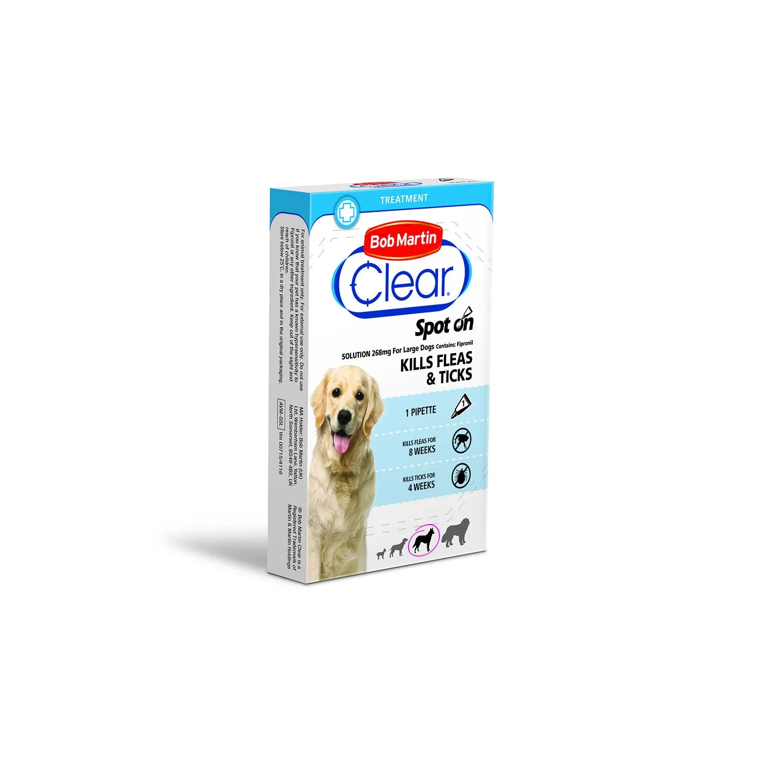 Bob Martin Clear Flea Clear Spot On For Dogs