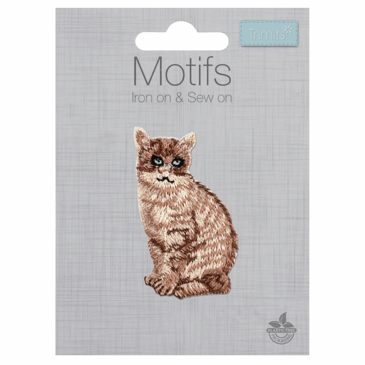 Brown Cat - Iron -On & Sew-On Patch