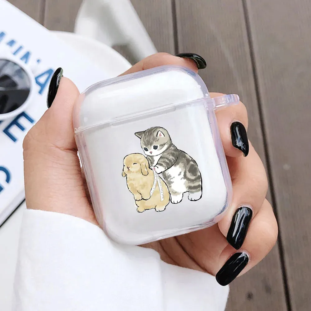 Cat AirPod Case Cartoon Cat TPU Earphone AirPods Case