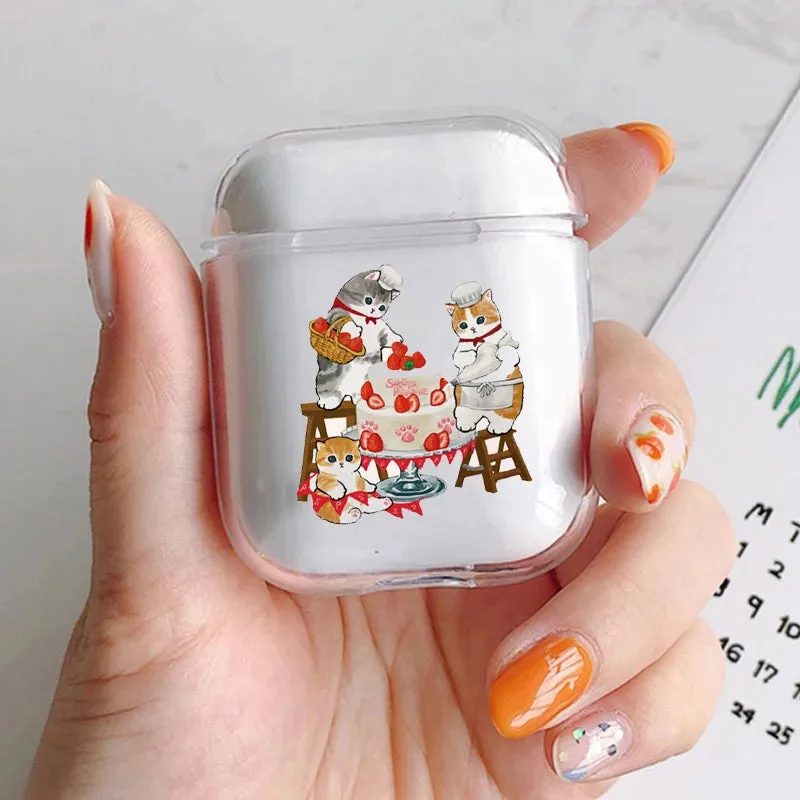 Cat AirPod Case Cartoon Cat TPU Earphone AirPods Case