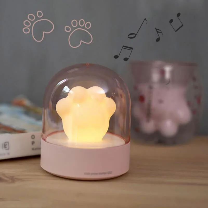 Cat Paw Night Light Music Box