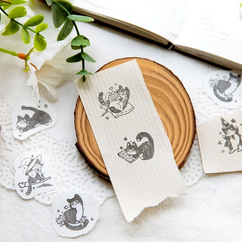 Cat Series Cute Animal Wooden Ruber Stamp