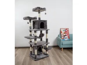 Cat Tree & Scratching Beige Grey 62*52*170