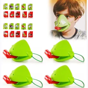 Children Novelty Toys Desktop Card Game Multiplayer Interactive Gluttonous Chameleon Mask Tongue Out Toy Decompression Toy