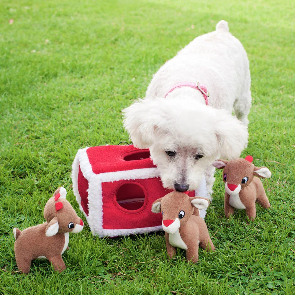 Christmas - Holiday Burrow - Reindeer Pen - Puzzle Toy - Interactive Toy