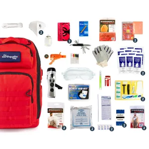 Complete Earthquake Bag - Emergency kit for earthquakes, hurricanes, floods   other disasters (2 person, 3 days)