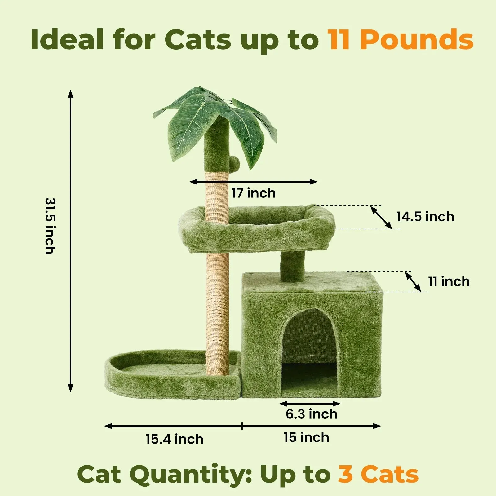 Cozy Leaf-Shaped Cat Tower