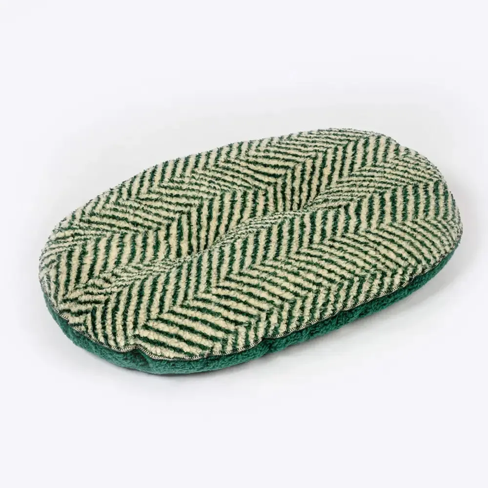 Danish Design Green Herringbone Fleece Quilted Mattress Dog Bed