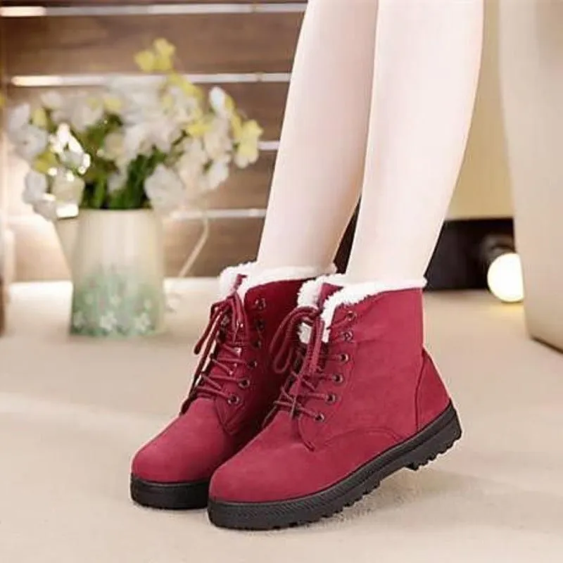 Dyavor Orthopedic Boots For Women Arch Support Snowy Warm Fur Plush Insole Winter Boots