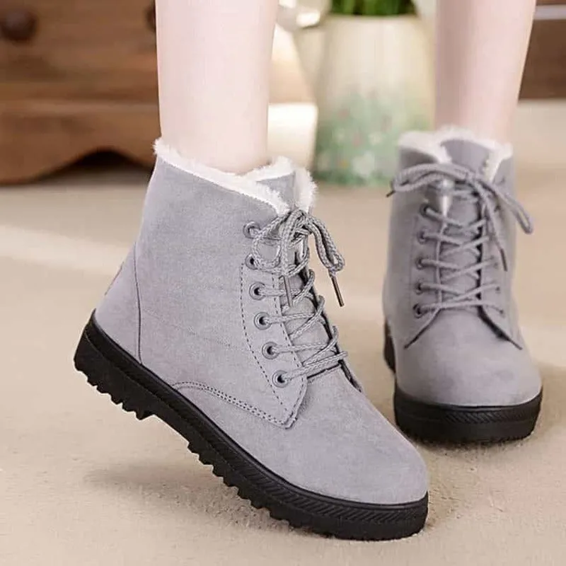 Dyavor Orthopedic Boots For Women Arch Support Snowy Warm Fur Plush Insole Winter Boots
