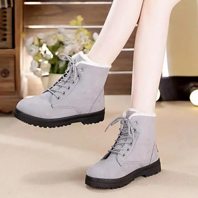 Dyavor Orthopedic Boots For Women Arch Support Snowy Warm Fur Plush Insole Winter Boots