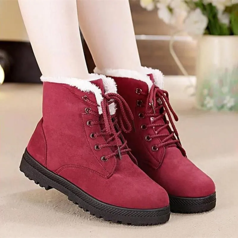 Dyavor Orthopedic Boots For Women Arch Support Snowy Warm Fur Plush Insole Winter Boots