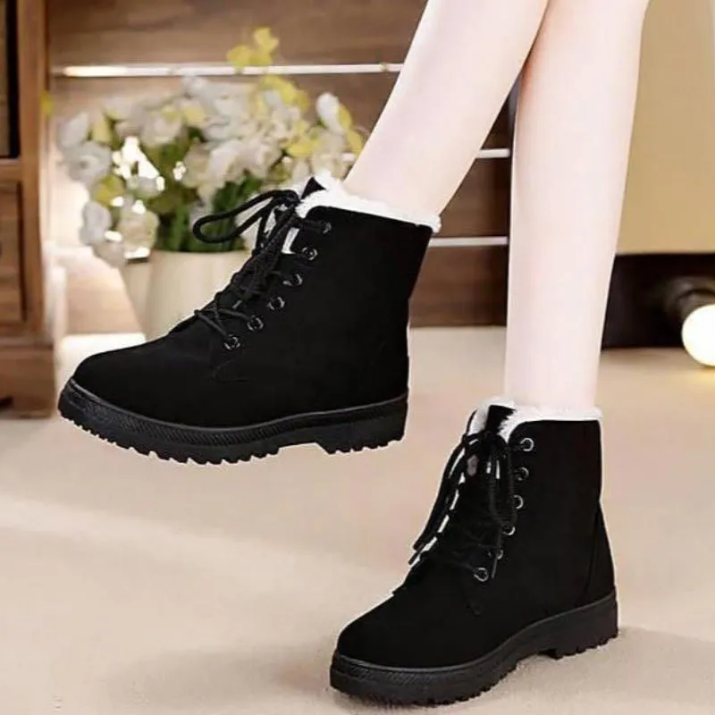 Dyavor Orthopedic Boots For Women Arch Support Snowy Warm Fur Plush Insole Winter Boots