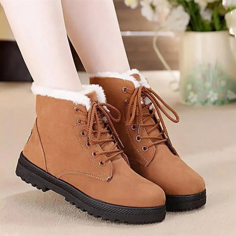 Dyavor Orthopedic Boots For Women Arch Support Snowy Warm Fur Plush Insole Winter Boots