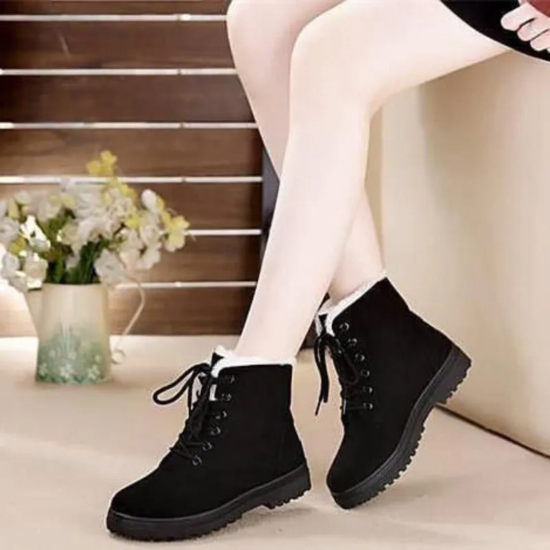 Dyavor Orthopedic Boots For Women Arch Support Snowy Warm Fur Plush Insole Winter Boots