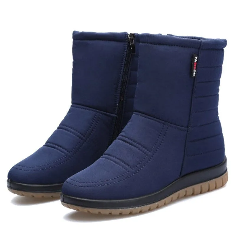 Dyavor Women Orthopedic Boots Waterproof Fur Ankle Shoes