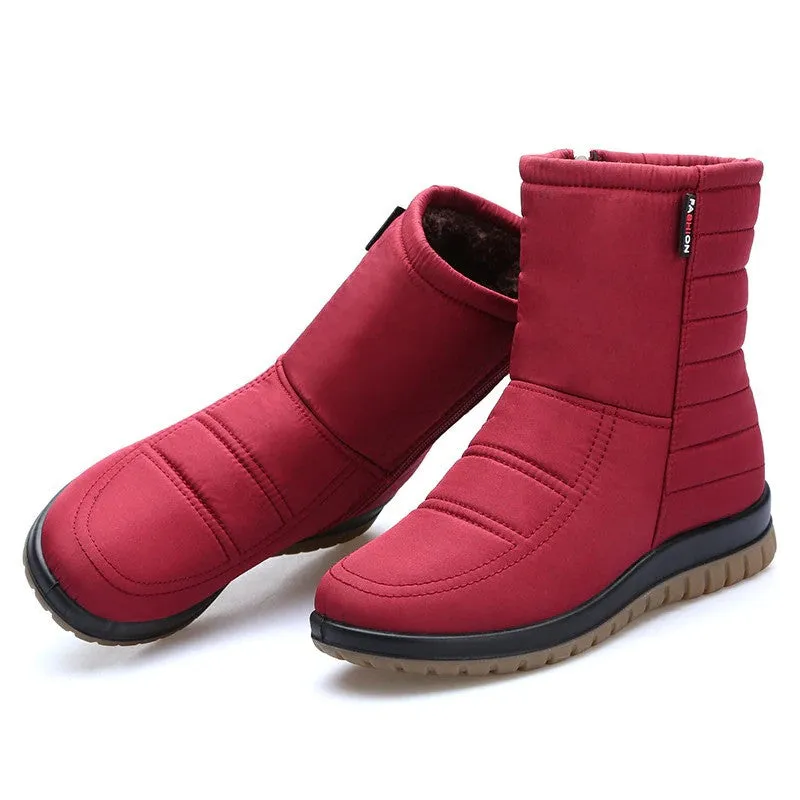 Dyavor Women Orthopedic Boots Waterproof Fur Ankle Shoes