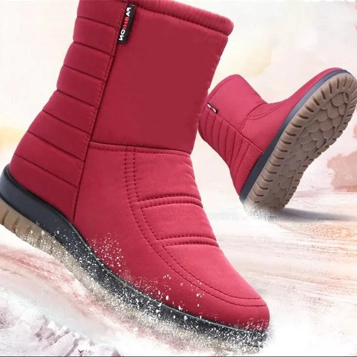 Dyavor Women Orthopedic Boots Waterproof Fur Ankle Shoes