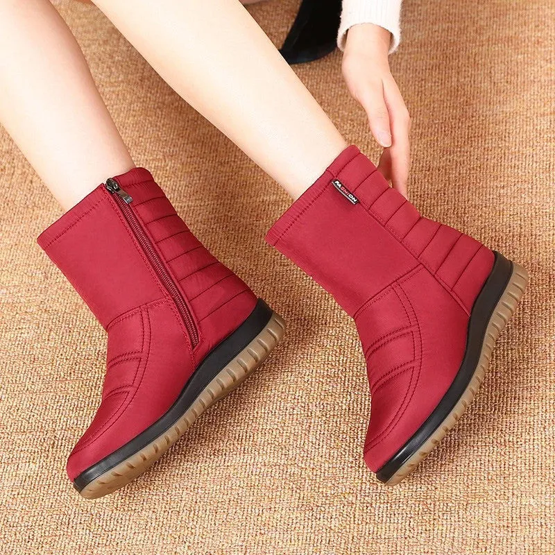 Dyavor Women Orthopedic Boots Waterproof Fur Ankle Shoes