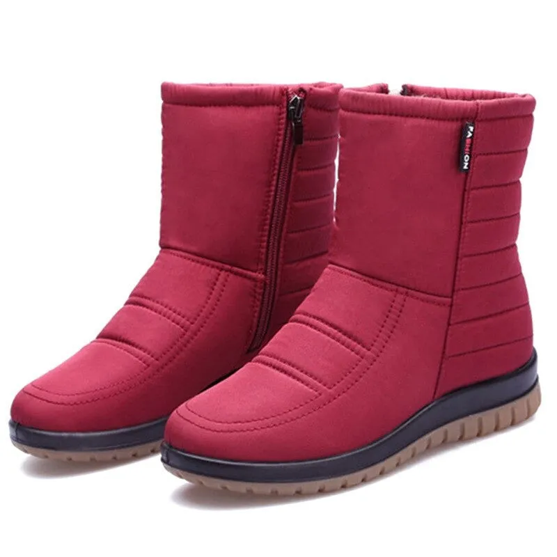 Dyavor Women Orthopedic Boots Waterproof Fur Ankle Shoes