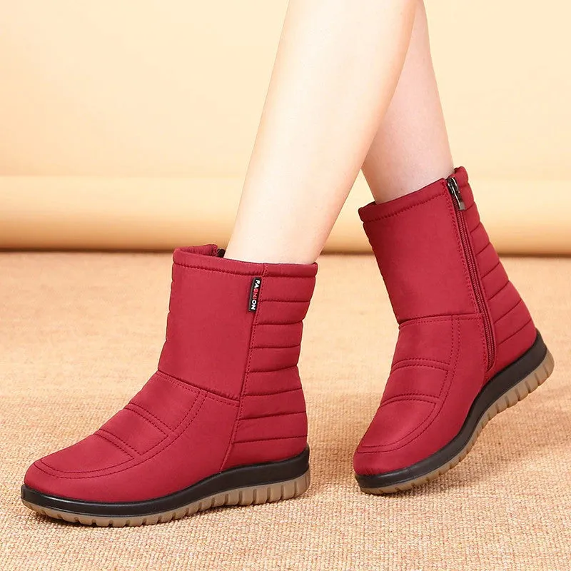 Dyavor Women Orthopedic Boots Waterproof Fur Ankle Shoes