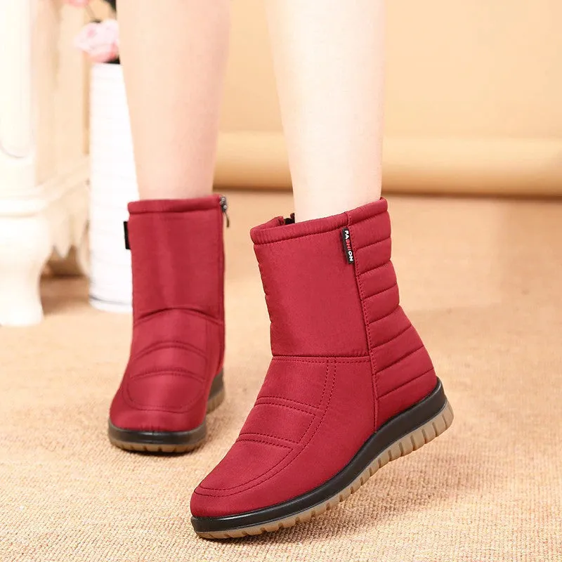 Dyavor Women Orthopedic Boots Waterproof Fur Ankle Shoes