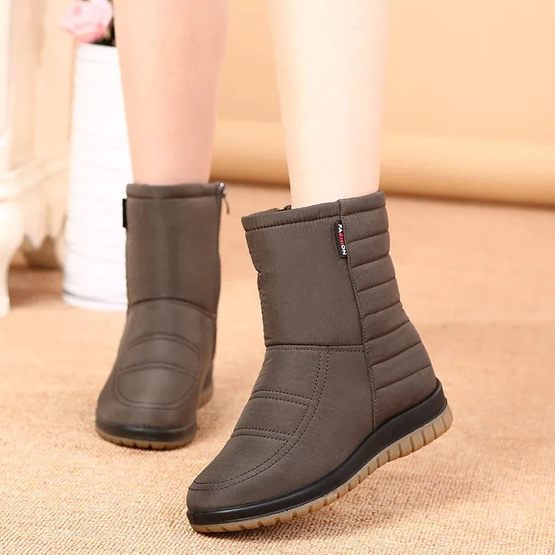 Dyavor Women Orthopedic Boots Waterproof Fur Ankle Shoes