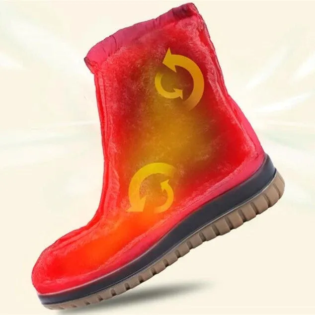 Dyavor Women Orthopedic Boots Waterproof Fur Ankle Shoes