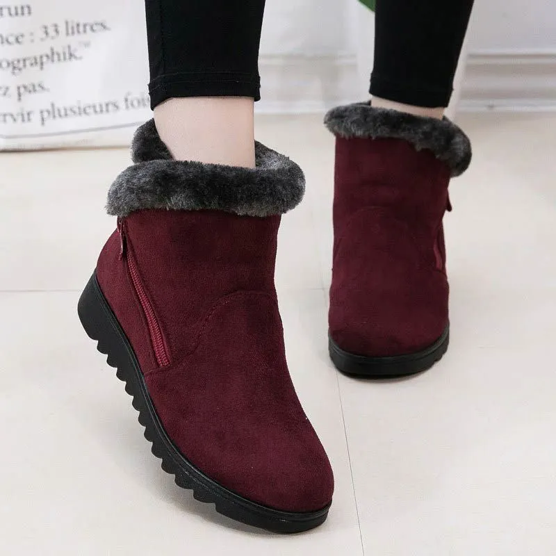 Dyavor Women Orthopedic Plush Casual Boots