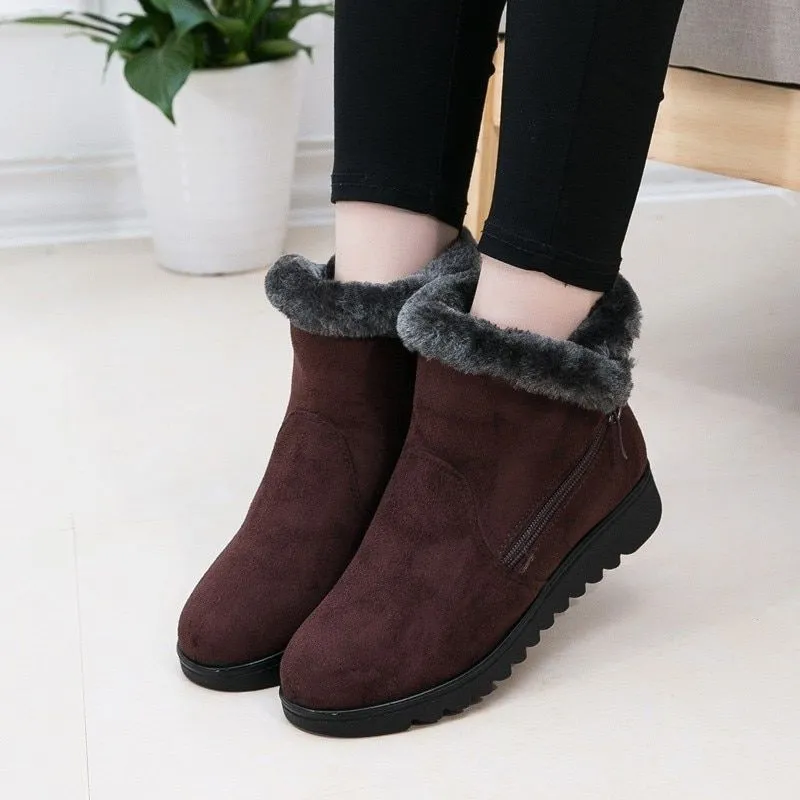 Dyavor Women Orthopedic Plush Casual Boots