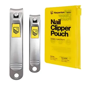 Harperton Nail Clippers Set - 2 Pack Stainless Steel, Professional Fingernail & Toenail Clippers for Thick Nails