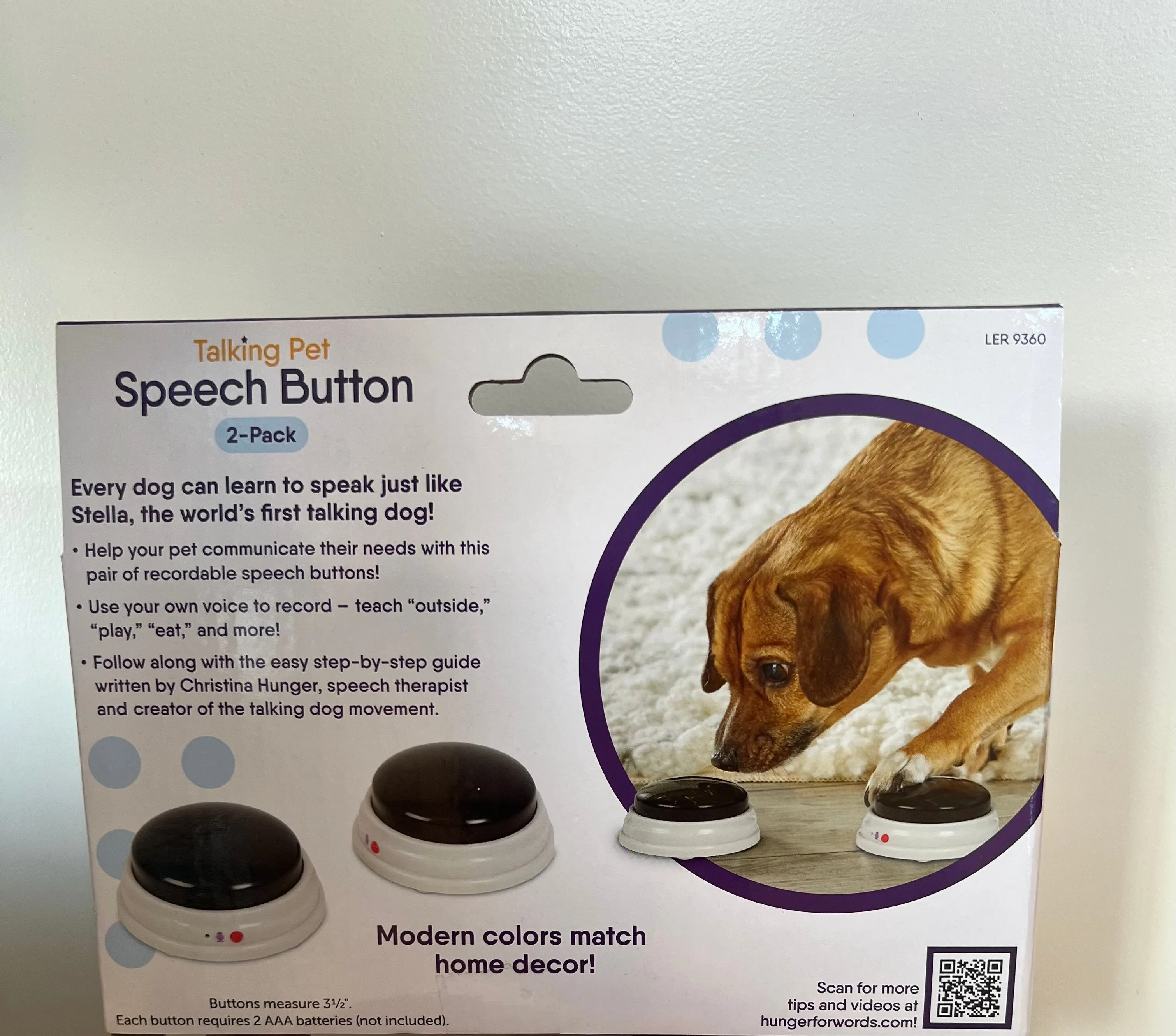 Hunger for Words Dog Speech Button 2 Pack