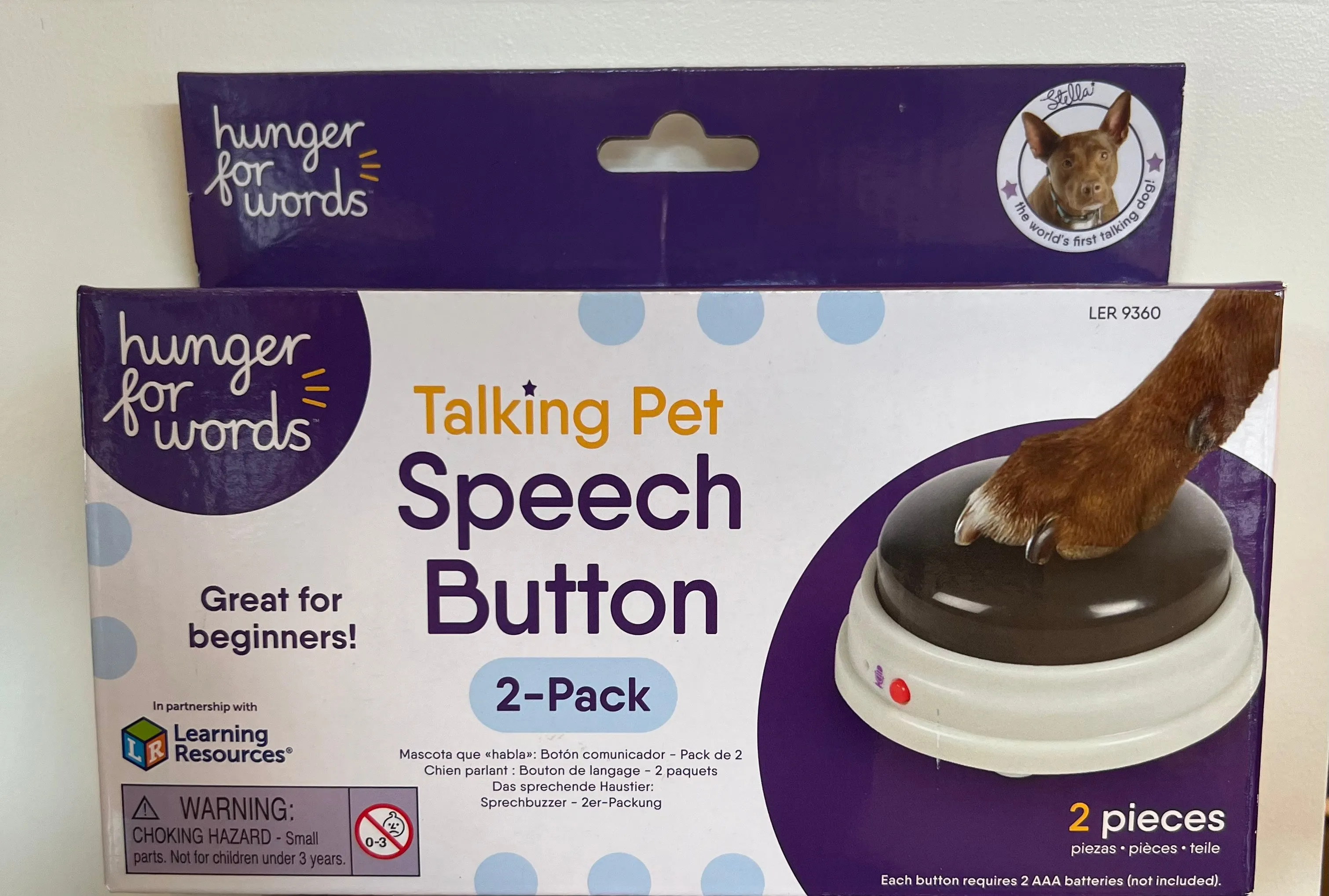 Hunger for Words Dog Speech Button 2 Pack