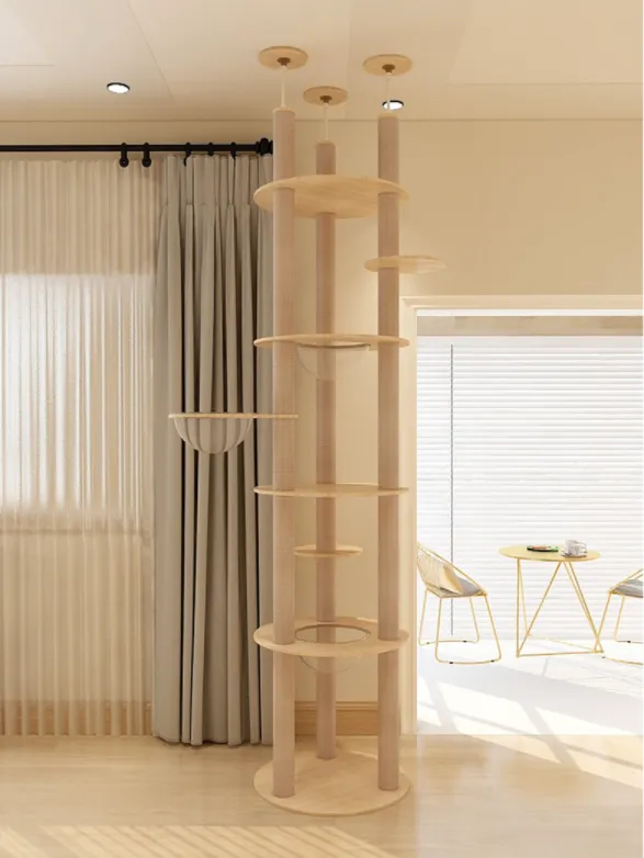 Jumping Wonderland Cat Condo High-end Ceiling height Cat Trees PVC pole