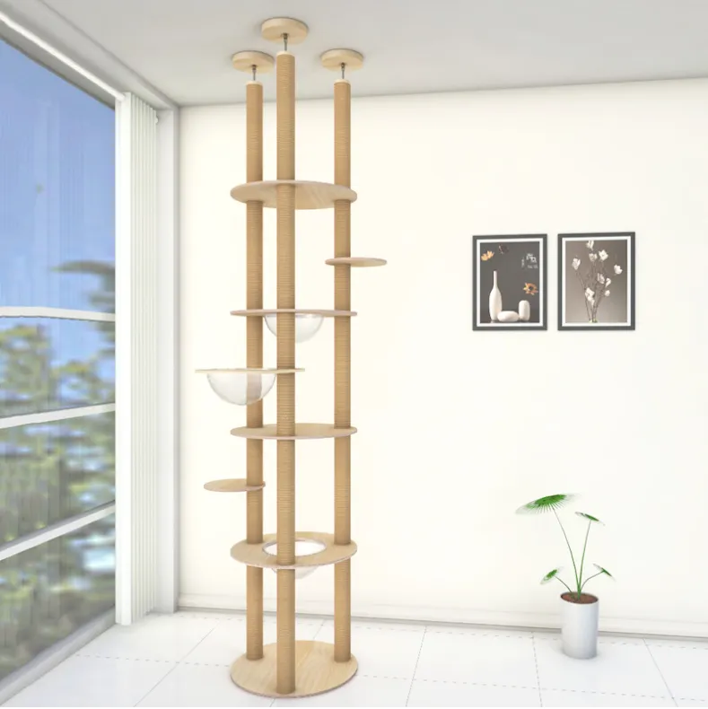 Jumping Wonderland Cat Condo High-end Ceiling height Cat Trees PVC pole