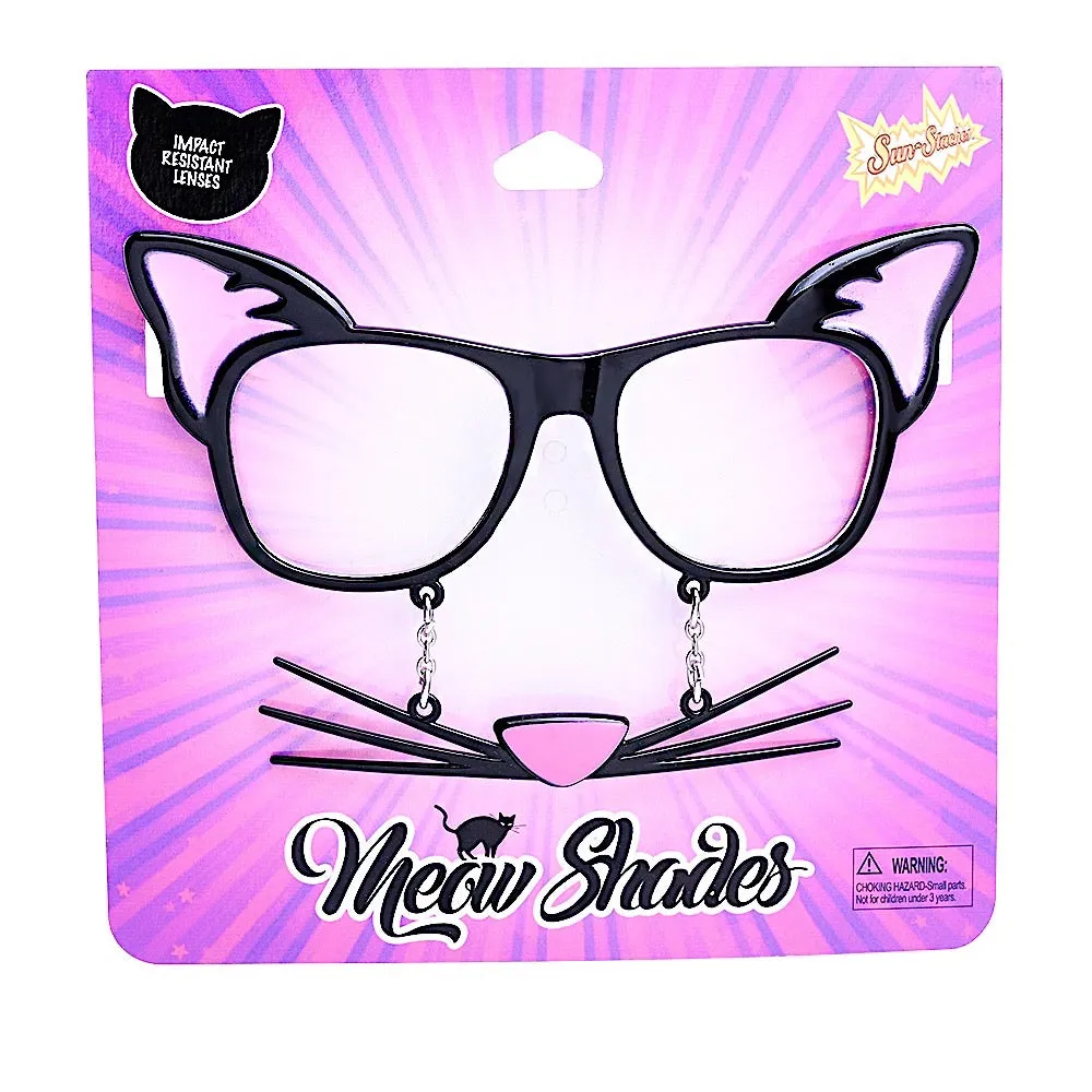 Kitty Cat Glasses with Whiskers | Sun-Staches