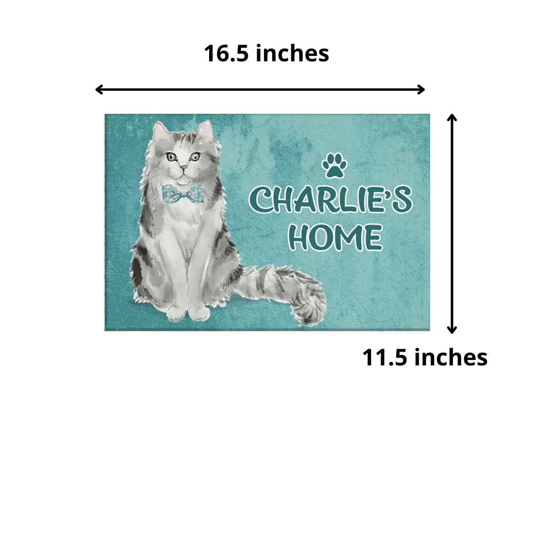 Nutcase Personalized Cat Name Plate Customzied Beware Of Cat Sign Board Home Door Plaque - Cute Ragamuffin