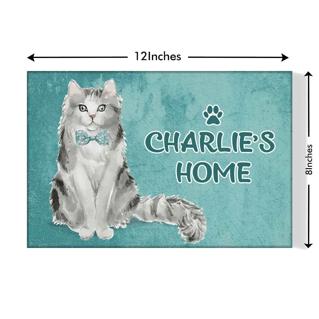 Nutcase Personalized Cat Name Plate Customzied Beware Of Cat Sign Board Home Door Plaque - Cute Ragamuffin