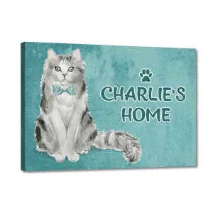 Nutcase Personalized Cat Name Plate Customzied Beware Of Cat Sign Board Home Door Plaque - Cute Ragamuffin
