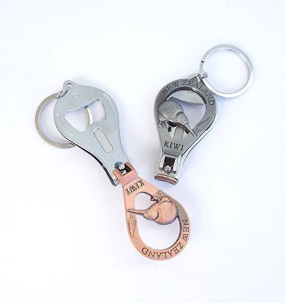 NZ Keychain Bottle Opener Nail Clipper and File